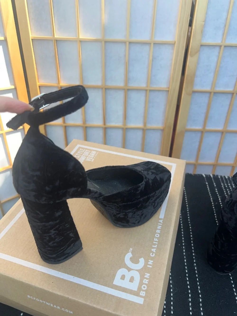 BC Footwear “Used To Love You” velvet platform mary jane style
